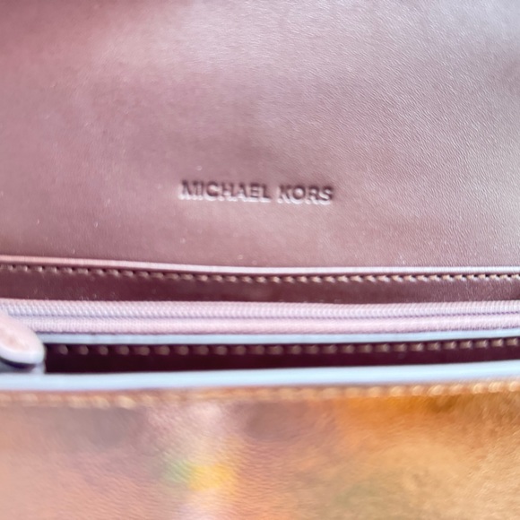 Michael Kors Jet Set Travel Large Envelope Continental Wallet Patent Mocha - Picture 6 of 13